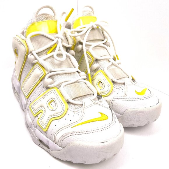 Nike Air Womens More Uptempo Light Citron Size 6.5 - Picture 1 of 13